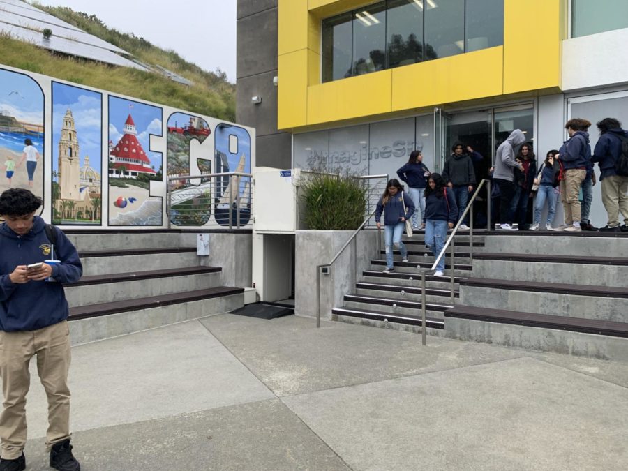 Seniors explore Mission Fed JA Finance Park.