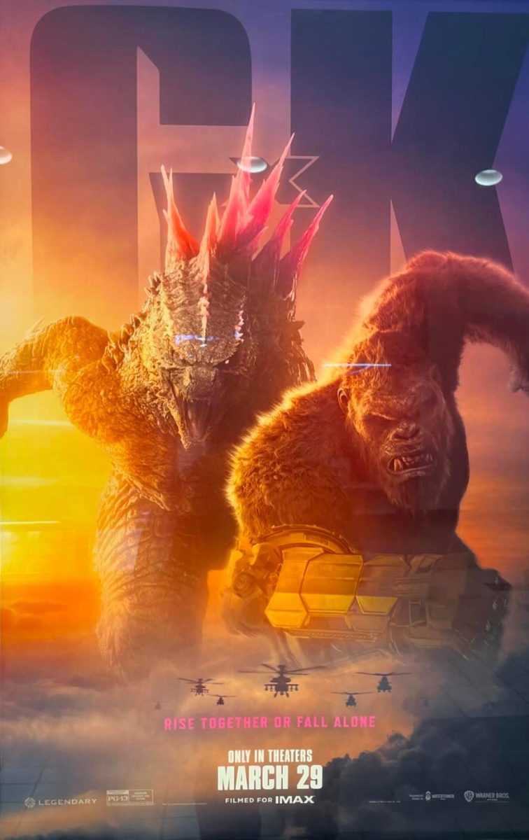 AMC Theaters advertises the new Godzilla x Kong: The New Empire movie.