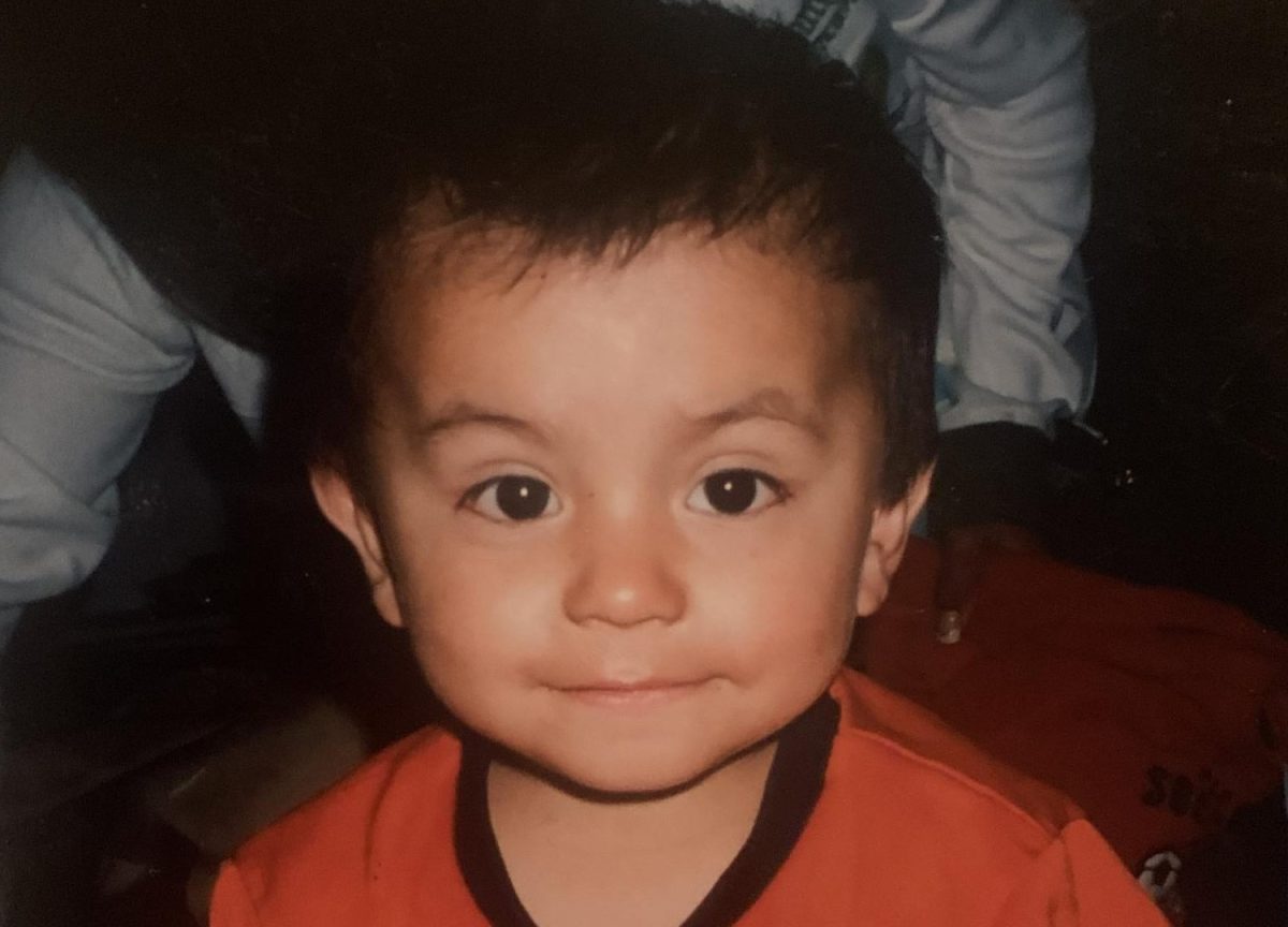 Diego Albarran (24) as a child.