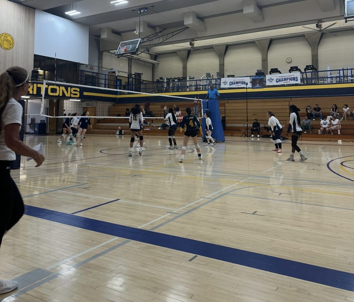 Varsity Volleyball girls competing against opponents from Horizon Prep. 