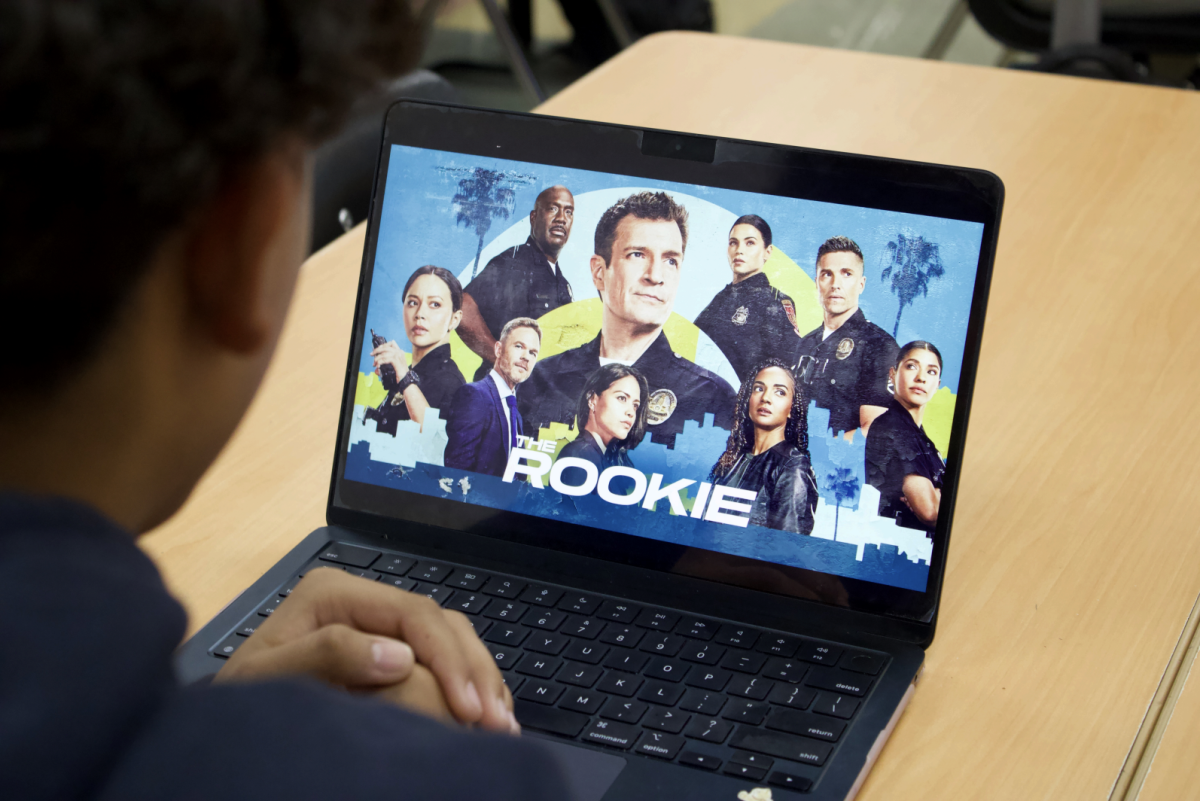 Student watching "The Rookie"