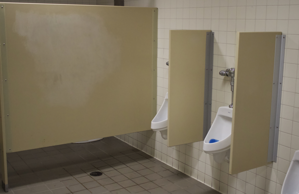 Image of boys bathroom undergoing renovations.