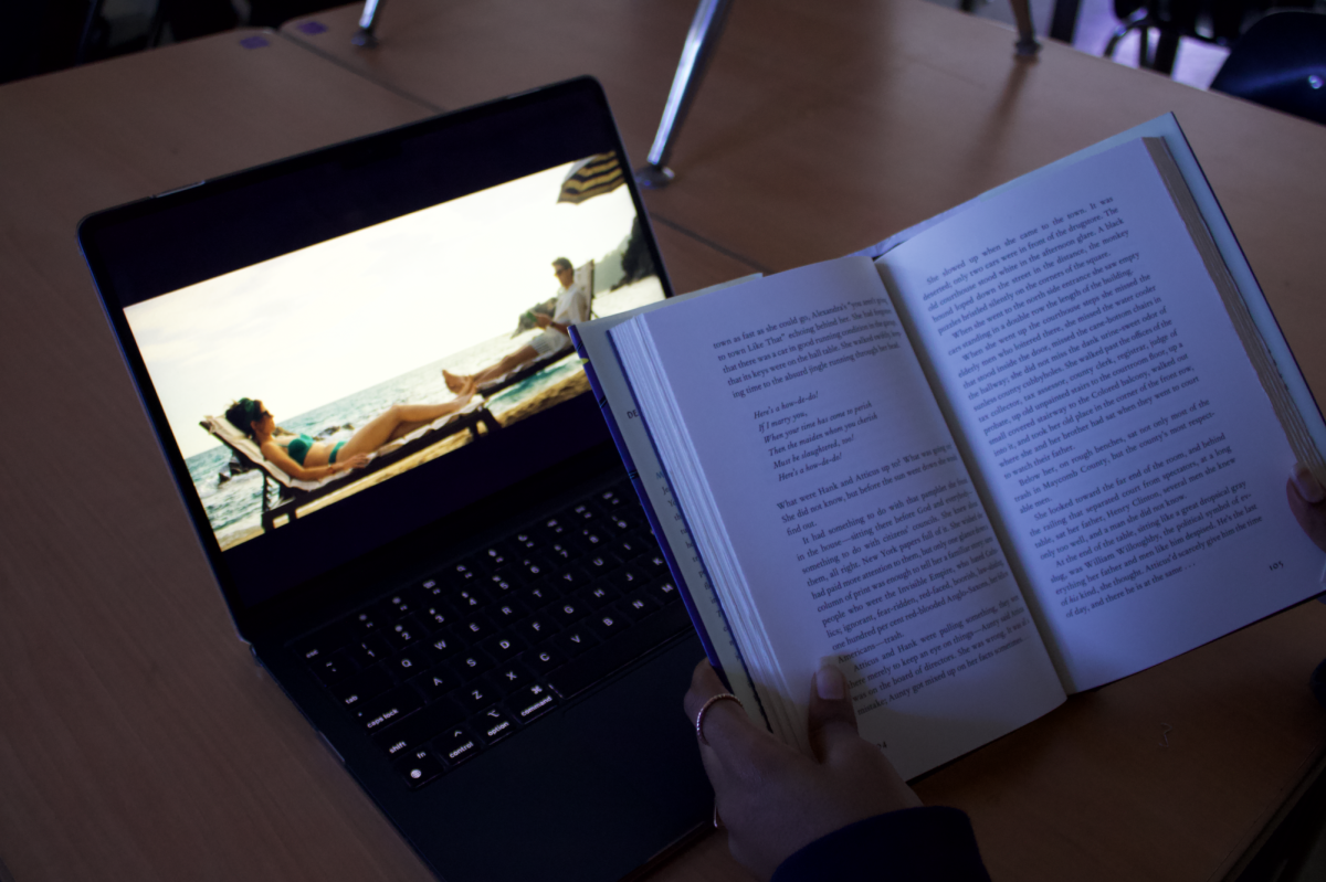 Student comparing book to the movie, looking at the similarities and differences.
