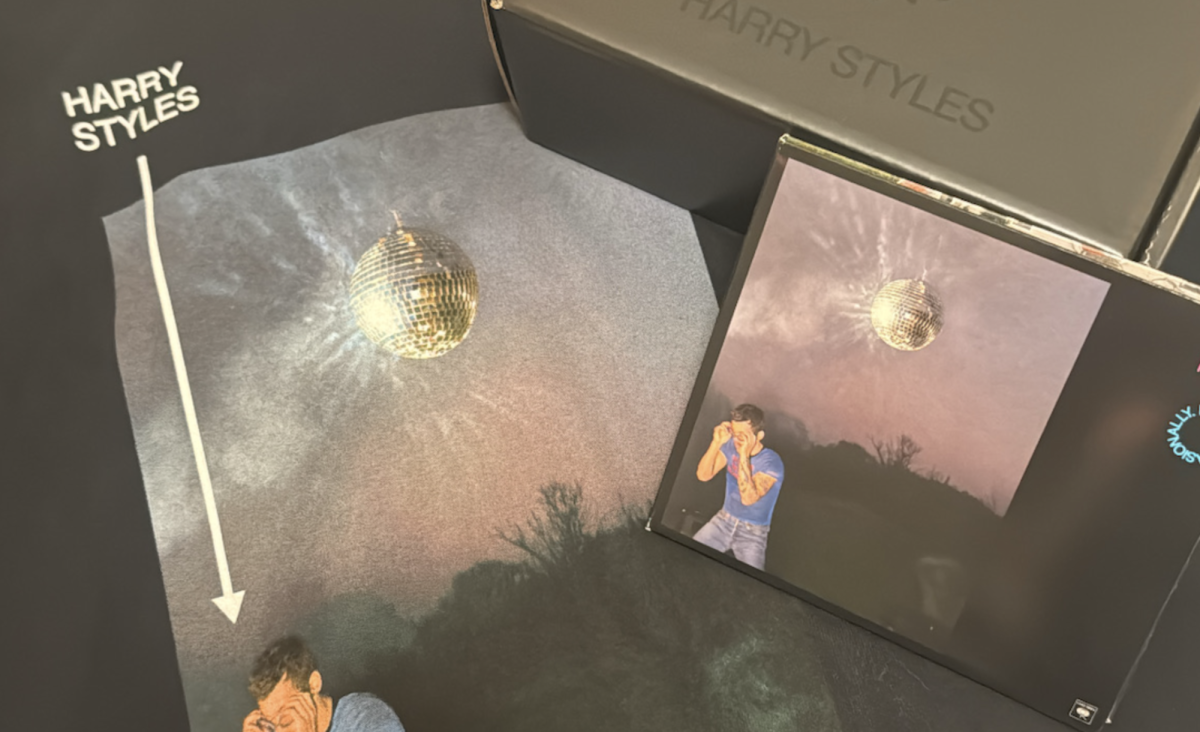 Merch and album cover for the new Harry Styles Album 