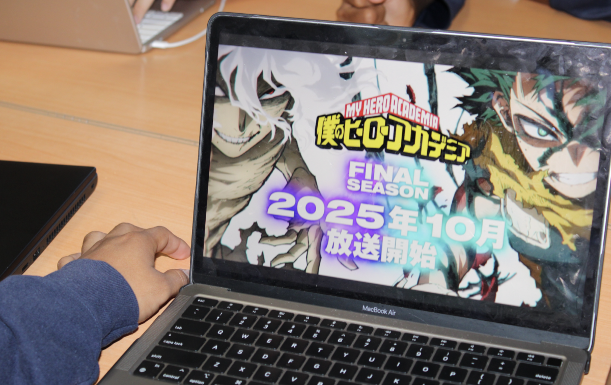 Student watching the Last Season of My Hero Academia