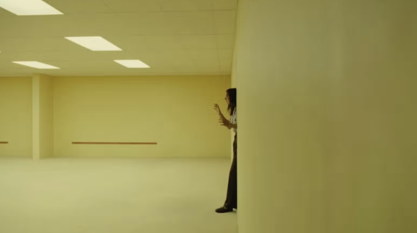 Scene from Backrooms from a movie theater.